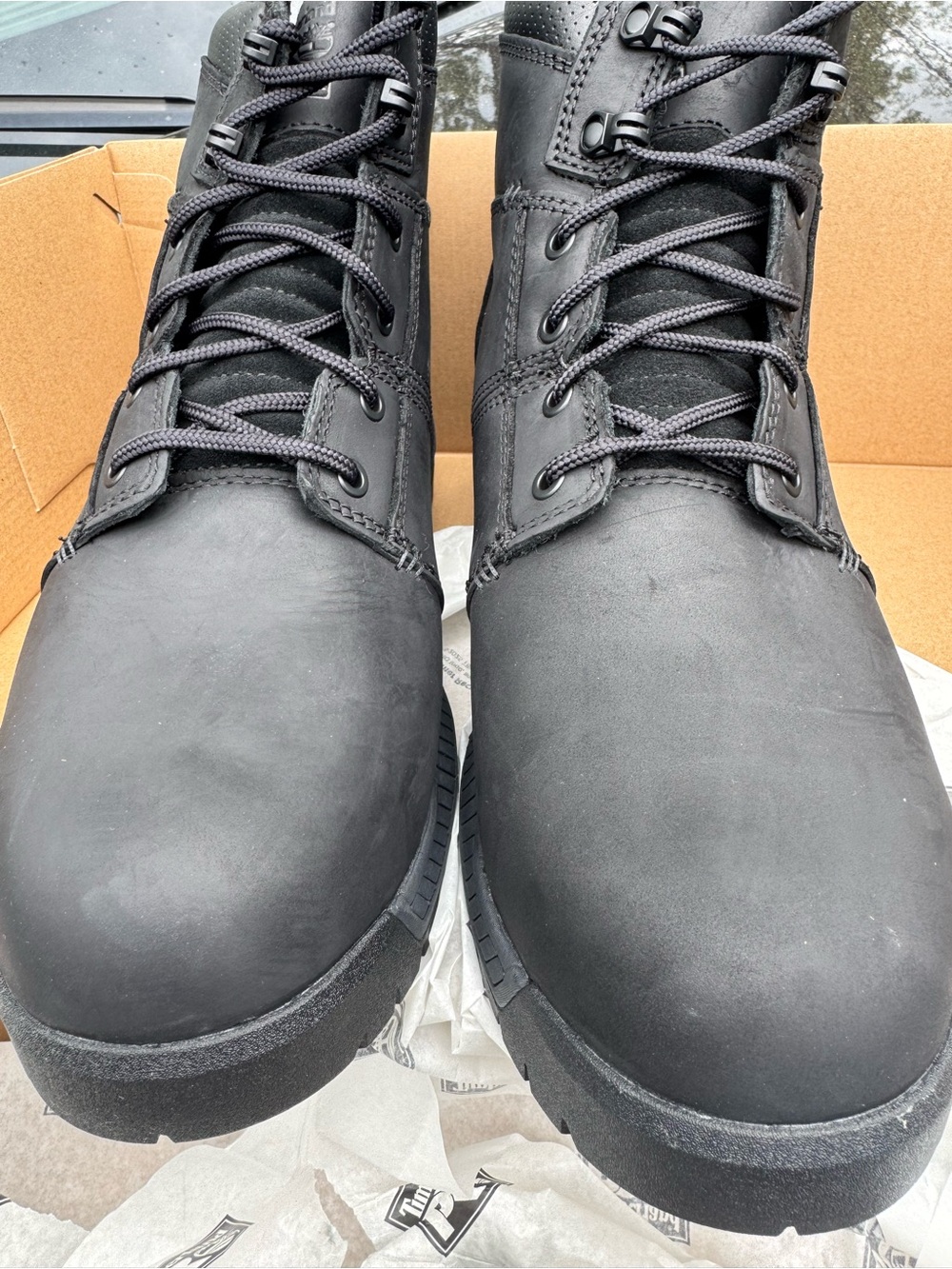 Timberland Men's Black Lace-Up Work Boots